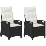  Vrtni Stol 2 pcs Črna in krem 56 x 60 x 112 cm, (5000285810) | Shoptok.si