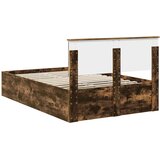  Okvir za krevet s uzglavljem Dimljeni hrast 120 x 190 cm - Dimljeni hrast 120 x 190 cm | shoptok.hr