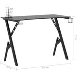 vidaXL Gaming miza z nogami Y-oblike črna 110x60x75 cm | Shoptok.si