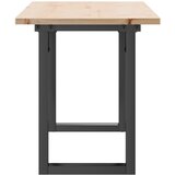  Stolić za kavu O-oblika 110x40x45cm borovina i čelik | shoptok.hr
