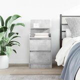 vidaXL Nočna omarica z 2 predaloma betonsko siv 38x34x80 cm | Shoptok.si
