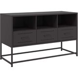 vidaXL TV omarica črna 100,5x39x60,5 cm jeklo | Shoptok.si