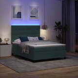  LED Box Spring Krevet Tamnozelena 160 x 200 cm Baršun | shoptok.hr