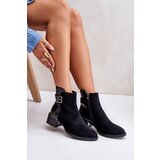 Kesi Elegant ankle boots with heels insulated black Cene