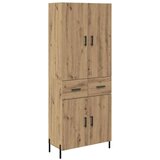  Highboard Umjetnički hrast 69,5 x 34 x 180 cm Konstruirano drvo Slike