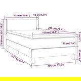  Box spring postelja z vzmetnico kapučino 100x200cm umetno usnje, (20725840) | Shoptok.si