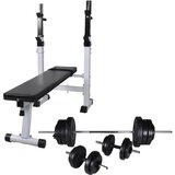  Vadbena klop s kompletom uteži in stojalom 60,5 kg | Shoptok.si