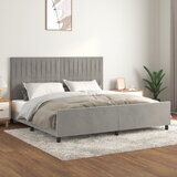 vidaXL Okvir za krevet bez madraca svjetlosivi 200 x 200 cm baršunasti | shoptok.hr