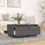  Klubska mizica siva 80x50x35 cm trdna borovina, (20711472) | Shoptok.si