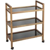 Wenko Črna/v naravni barvi kopalniška polica iz masivne akacije 65x76,5 cm Fondi – | Shoptok.si
