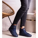 Gemre Navy high-top sneakers made of eco leather Bonbonita | shoptok.hr