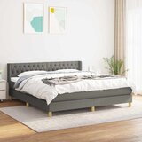  Okvir kreveta s oprugama i madrac svjetlosivi 180x200cm tkanina | shoptok.hr