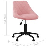  Vrtljiv pisarniški stol roza žamet, (5000302330) | Shoptok.si