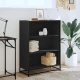 vidaXL Knjižna omara črna 80,5x35x107,5 cm iverna plošča | Shoptok.si