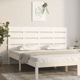 Maison Chic posteljno vzglavje - vzglavna omarica - nočna omarica belo 140x3x80 cm trdna borovina, (21705637) | Shoptok.si