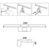  LED osvetljenje za ogledalo u kupatilu LED/10W/230V 4000K IP44 50 cm | Eponuda.com