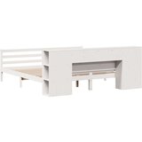 vidaXL Knjižna postelja brez vzmetnice bela 200x200 cm trdna borovina | Shoptok.si