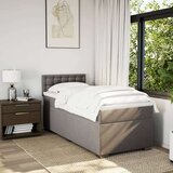  Krevet s oprugama i madracem smeđesivi 90x190 cm od tkanine | shoptok.hr