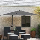 vidaXL Vrtni dežnik Antracit 248.5 x 247.5 x 160 cm blago | Shoptok.si