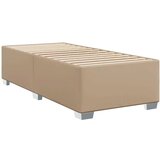 vidaXL Box spring postelja z vzmetnico kapučino 100x200cm umetno usnje | Shoptok.si