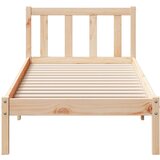  Dugi okvir kreveta bez madraca 100 x 220 cm masivna borovina | shoptok.hr
