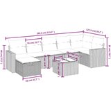 vidaXL 8-dijelni set vrtnih sofa s jastucima smeđi od poliratana | shoptok.hr