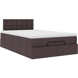 vidaXL Otomanski posteljni okvir z vzmetnico rjav 120x190 cm blago, (21609801) | Shoptok.si