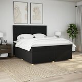  Krevet s oprugama i madracem crni 180x200 cm od tkanine | shoptok.hr