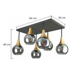  Plafonski luster SOMA 6xE27/60W/230V crna/zlatna/dimljeno-crna | Eponuda.com