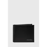 Calvin Klein Usnjena denarnica moška, črna barva, K50K512076