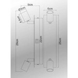 Globo 57998-2 - Reflektorska svetiljka DREW 2xGU10/35W/230V crna | Eponuda.com