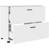 vidaXL Kopalniška omarica Bela 76.5 x 35 x 64 cm Konstruiran les | Shoptok.si