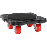 vidaXL Pohištveni valjčki 4 kosi z dvigalom črni 13,5x13,5x4,2 cm 300 kg | Shoptok.si