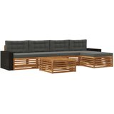  Set vanjskih sofa 6 pcs Prirodna i antracit 79 x 79 x 37 cm | shoptok.hr