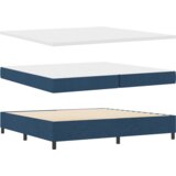 Box Spring Krevet s Madracem - Plava 200x200 cm Tkanina | shoptok.hr