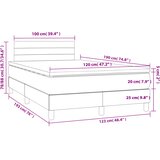  Krevet s oprugama i madracem smeđesivi 120 x 190 cm od tkanine | shoptok.hr