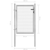  Vrata od pocinčanog čelika 105 x 150 cm srebrna | shoptok.hr