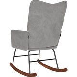  Stolica za ljuljanje svjetlosiva baršunasta | shoptok.hr