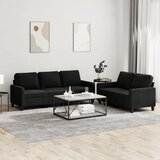vidaXL 2-dijelni set sofa s jastucima crni baršunasti Cijene