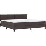 Box Postelja z vzmetnico z vzmetnico Temno rjava 200 x 200 cm blago, (5000128318) | Shoptok.si