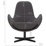 Livetastic FOTELJ, temno siva tekstil | Shoptok.si