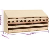  Gnezdi&amp;scaron;če za koko&amp;scaron;i s 5 predelki 117x33x54 cm trdna borovina, (20767472) Slike