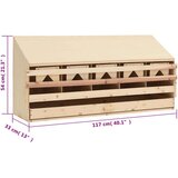  Gnijezdo za nesilice s 5 odjeljaka 117x33x54cm masivna borovina | shoptok.hr