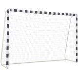 vidaXL Nogometni gol 300x200x90 cm kovinski črn in bel Cene