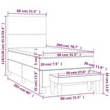Box spring krevet s madracem tamnozeleni 80 x 200 cm baršunasti | shoptok.hr
