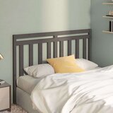  Uzglavlje za krevet sivo 126 x 4 x 100 cm od masivne borovine | shoptok.hr