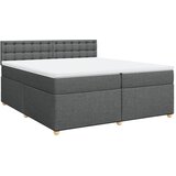 Maison Chic Box spring postelja - Vzmetna postelja z vzmetnico temno siva 200x200 cm blago SL24295, (21890137) | Shoptok.si