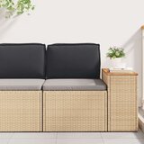 vidaXL Zunanja blazina Črna Poliester Srednja Vodoodporna Črna blazina | Shoptok.si