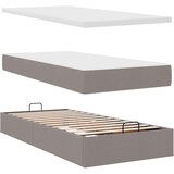  Otomanski okvir kreveta s madraca smeđesivi 100x200cm tkanine | shoptok.hr