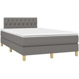  Box spring s madracem LED tamnosivi 120 x 200 cm tkanina | shoptok.hr